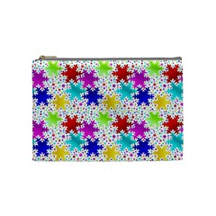 Snowflake Pattern Repeated Cosmetic Bag (medium)  by Amaryn4rt