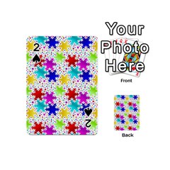 Snowflake Pattern Repeated Playing Cards 54 (mini)  by Amaryn4rt