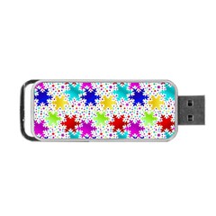 Snowflake Pattern Repeated Portable Usb Flash (two Sides) by Amaryn4rt