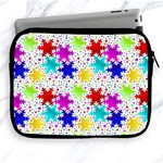 Snowflake Pattern Repeated Apple iPad 2/3/4 Zipper Cases Front