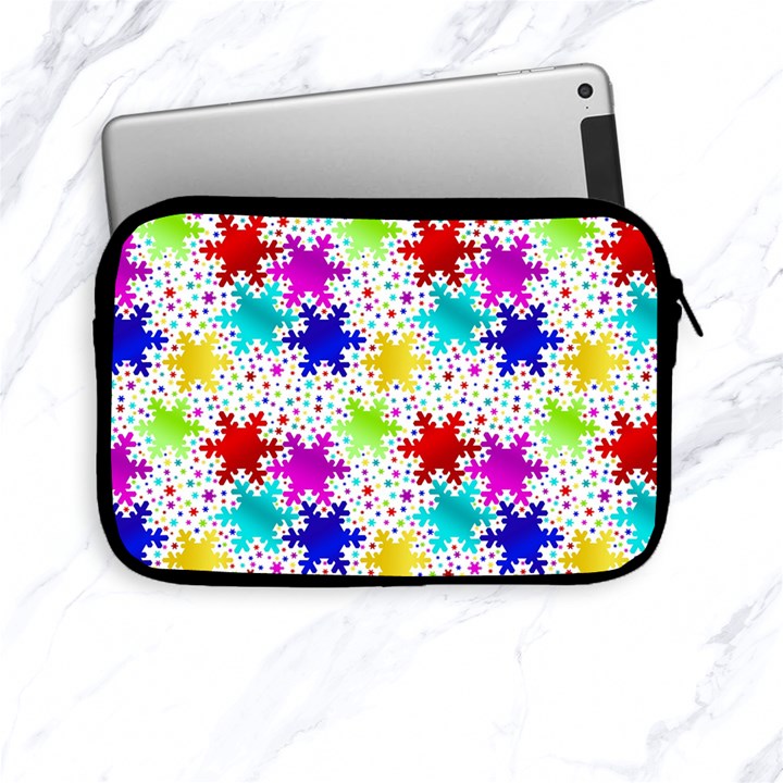 Snowflake Pattern Repeated Apple iPad Mini Zipper Cases