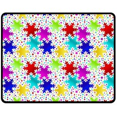 Snowflake Pattern Repeated Double Sided Fleece Blanket (medium)  by Amaryn4rt