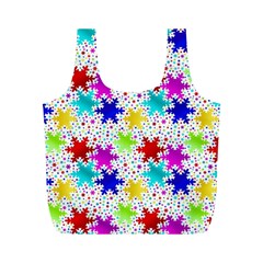 Snowflake Pattern Repeated Full Print Recycle Bags (m)  by Amaryn4rt