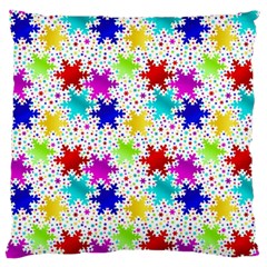 Snowflake Pattern Repeated Standard Flano Cushion Case (one Side) by Amaryn4rt