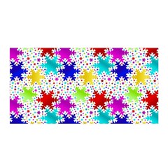 Snowflake Pattern Repeated Satin Wrap by Amaryn4rt