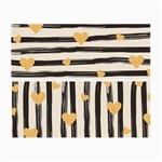 Black lines and golden hearts pattern Small Glasses Cloth Front