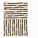 Black lines and golden hearts pattern Large Garden Flag (Two Sides) Front