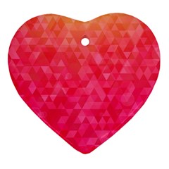 Abstract Red Octagon Polygonal Texture Ornament (heart) by TastefulDesigns