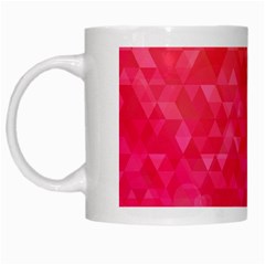 Abstract Red Octagon Polygonal Texture White Mugs by TastefulDesigns