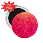 Abstract red octagon polygonal texture 2.25  Magnets (100 pack)  Front