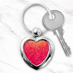 Abstract Red Octagon Polygonal Texture Key Chains (heart)  by TastefulDesigns