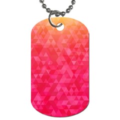 Abstract Red Octagon Polygonal Texture Dog Tag (one Side) by TastefulDesigns