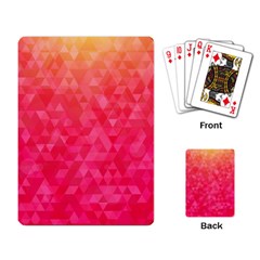 Abstract Red Octagon Polygonal Texture Playing Card by TastefulDesigns