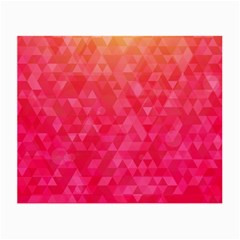 Abstract Red Octagon Polygonal Texture Small Glasses Cloth (2-side) by TastefulDesigns