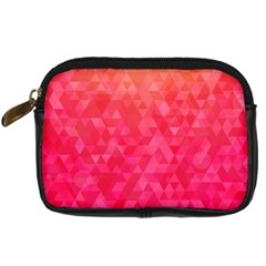 Abstract Red Octagon Polygonal Texture Digital Camera Cases by TastefulDesigns