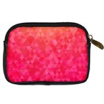 Abstract red octagon polygonal texture Digital Camera Cases Back