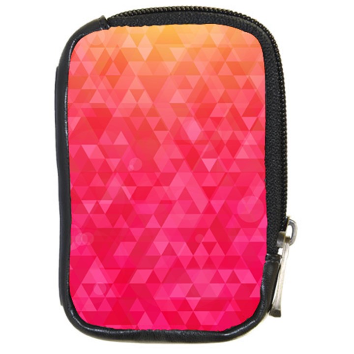 Abstract red octagon polygonal texture Compact Camera Cases