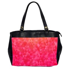 Abstract Red Octagon Polygonal Texture Office Handbags (2 Sides)  by TastefulDesigns