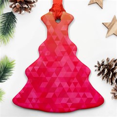 Abstract Red Octagon Polygonal Texture Ornament (christmas Tree)  by TastefulDesigns