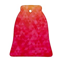 Abstract Red Octagon Polygonal Texture Bell Ornament (two Sides) by TastefulDesigns