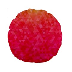 Abstract Red Octagon Polygonal Texture Standard 15  Premium Round Cushions by TastefulDesigns