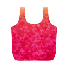 Abstract Red Octagon Polygonal Texture Full Print Recycle Bags (m)  by TastefulDesigns