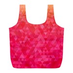 Abstract red octagon polygonal texture Full Print Recycle Bags (L)  Front