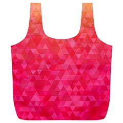 Abstract Red Octagon Polygonal Texture Full Print Recycle Bags (l)  by TastefulDesigns