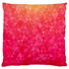 Abstract Red Octagon Polygonal Texture Large Flano Cushion Case (one Side) by TastefulDesigns