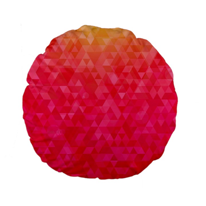 Abstract red octagon polygonal texture Standard 15  Premium Flano Round Cushions