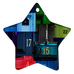 Door Number Pattern Star Ornament (two Sides) by Amaryn4rt