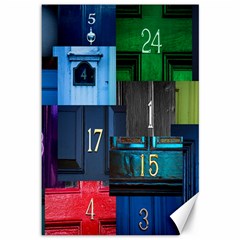 Door Number Pattern Canvas 12  X 18   by Amaryn4rt