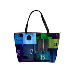 Door Number Pattern Shoulder Handbags by Amaryn4rt