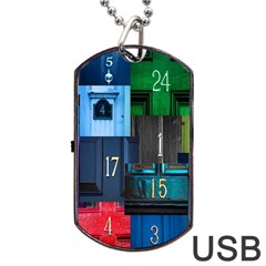 Door Number Pattern Dog Tag Usb Flash (two Sides) by Amaryn4rt