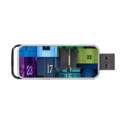 Door Number Pattern Portable Usb Flash (two Sides) by Amaryn4rt