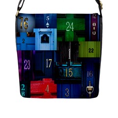 Door Number Pattern Flap Messenger Bag (l)  by Amaryn4rt