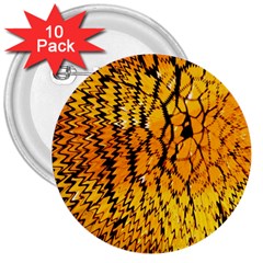 Yellow Chevron Zigzag Pattern 3  Buttons (10 Pack)  by Amaryn4rt