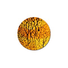 Yellow Chevron Zigzag Pattern Golf Ball Marker by Amaryn4rt