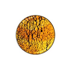 Yellow Chevron Zigzag Pattern Hat Clip Ball Marker by Amaryn4rt