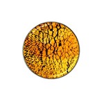 Yellow Chevron Zigzag Pattern Hat Clip Ball Marker Front