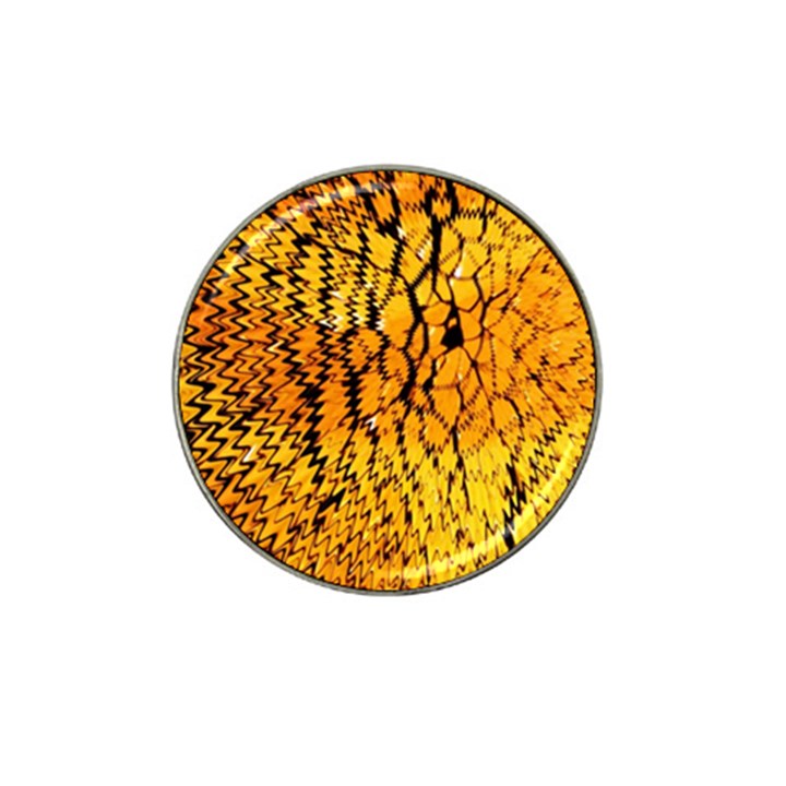 Yellow Chevron Zigzag Pattern Hat Clip Ball Marker