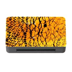 Yellow Chevron Zigzag Pattern Memory Card Reader With Cf by Amaryn4rt