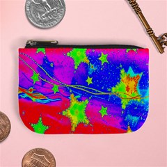 Red Background With A Stars Mini Coin Purses by Amaryn4rt