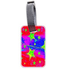 Red Background With A Stars Luggage Tags (two Sides) by Amaryn4rt