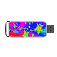 Red Background With A Stars Portable Usb Flash (one Side) by Amaryn4rt