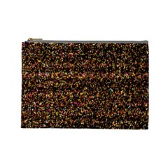 Colorful And Glowing Pixelated Pattern Cosmetic Bag (large)  by Amaryn4rt