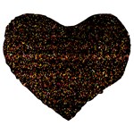 Colorful And Glowing Pixelated Pattern Large 19  Premium Heart Shape Cushions Front