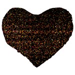 Colorful And Glowing Pixelated Pattern Large 19  Premium Heart Shape Cushions Back