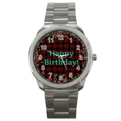 Happy Birthday To You! Sport Metal Watch by Amaryn4rt