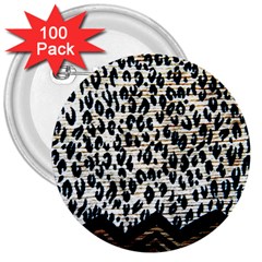 Tiger Background Fabric Animal Motifs 3  Buttons (100 Pack)  by Amaryn4rt